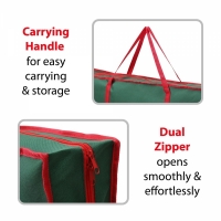 Geanta de depozitare accesorii de Craciun, 82 x 34 x 13 cm, verde, Bright&Homely BH074